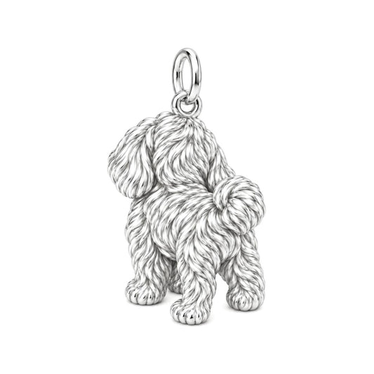 Adorable Shih Tzu Dog Charm Bracelet – Personalized Dog Mom Gift – back of the charm, engraving area