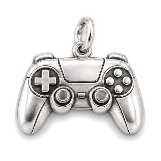 Adventure Game Controller Charm — Silver Super Macro | charm-topics-remaining-444-2026-09-14 | topic-410