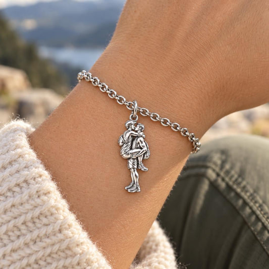 Adventurous Love Embrace Charm Bracelet Set – worn / in use