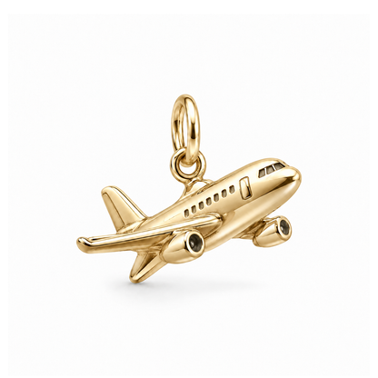 Airplane Charm — Gold | charm-topics-remaining-444-2026-09-14 | topic-084
