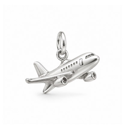 Airplane Charm — Silver | charm-topics-remaining-444-2026-09-14 | topic-084