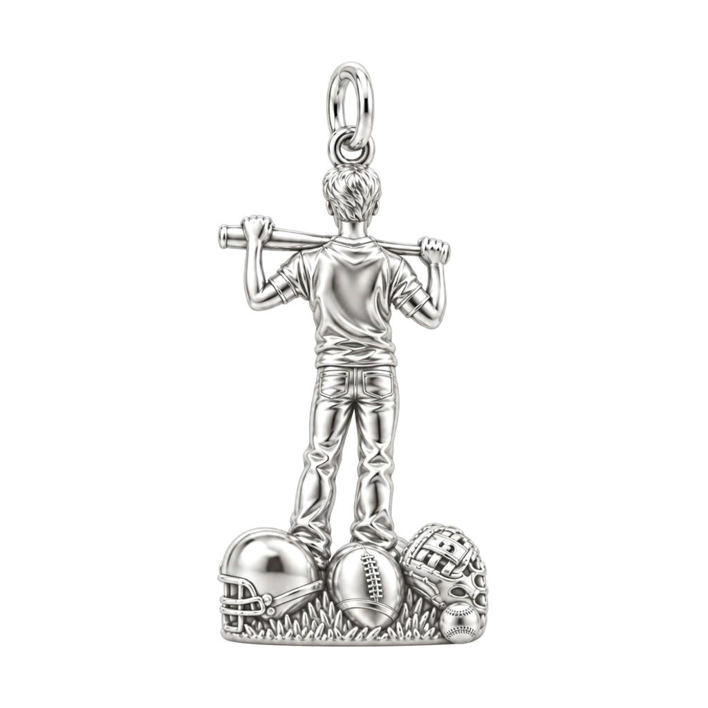 All Star Athlete Charm Bracelet – Personalized Mom Gift – back of the charm, engraving area