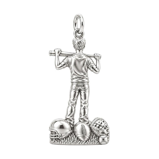 All Star Athlete Charm Bracelet – Personalized Mom Gift – back of the charm, engraving area