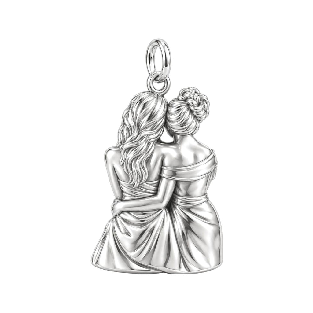 Always by Your Side Charm Bracelet – Personalized Mom Gift – back of the charm, engraving area