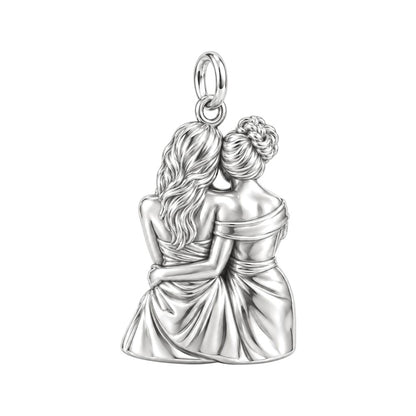 Always by Your Side Charm Bracelet – Personalized Mom Gift – back of the charm, engraving area