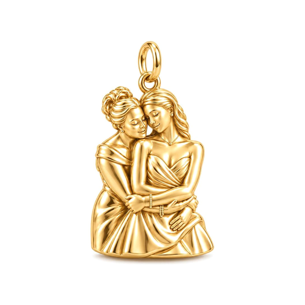 Always by Your Side Charm Bracelet – Personalized Mom Gift – 18K gold charm, front view