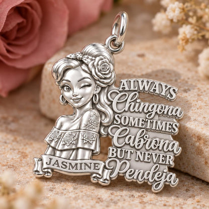 Always Chingona Rose Charm Bracelet – Personalized Latina Gift – personalization guide