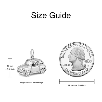 Adventure Buddy Charm — Size Guide: 13 mm ≈ 0.51 inch (excluding bail and rings)