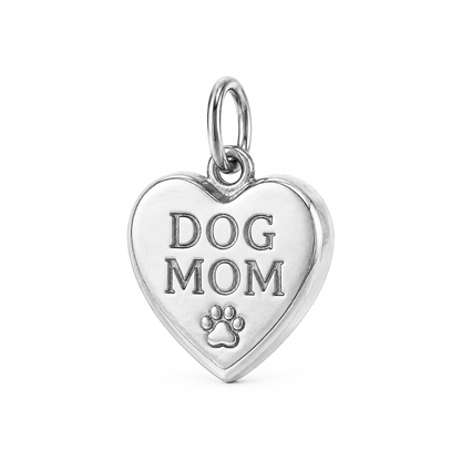Always Family - Dog Mom Charm - Silver - centered product image