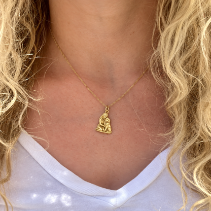 Forever By My Side Charm — necklace model photo | skill-1126-20260910