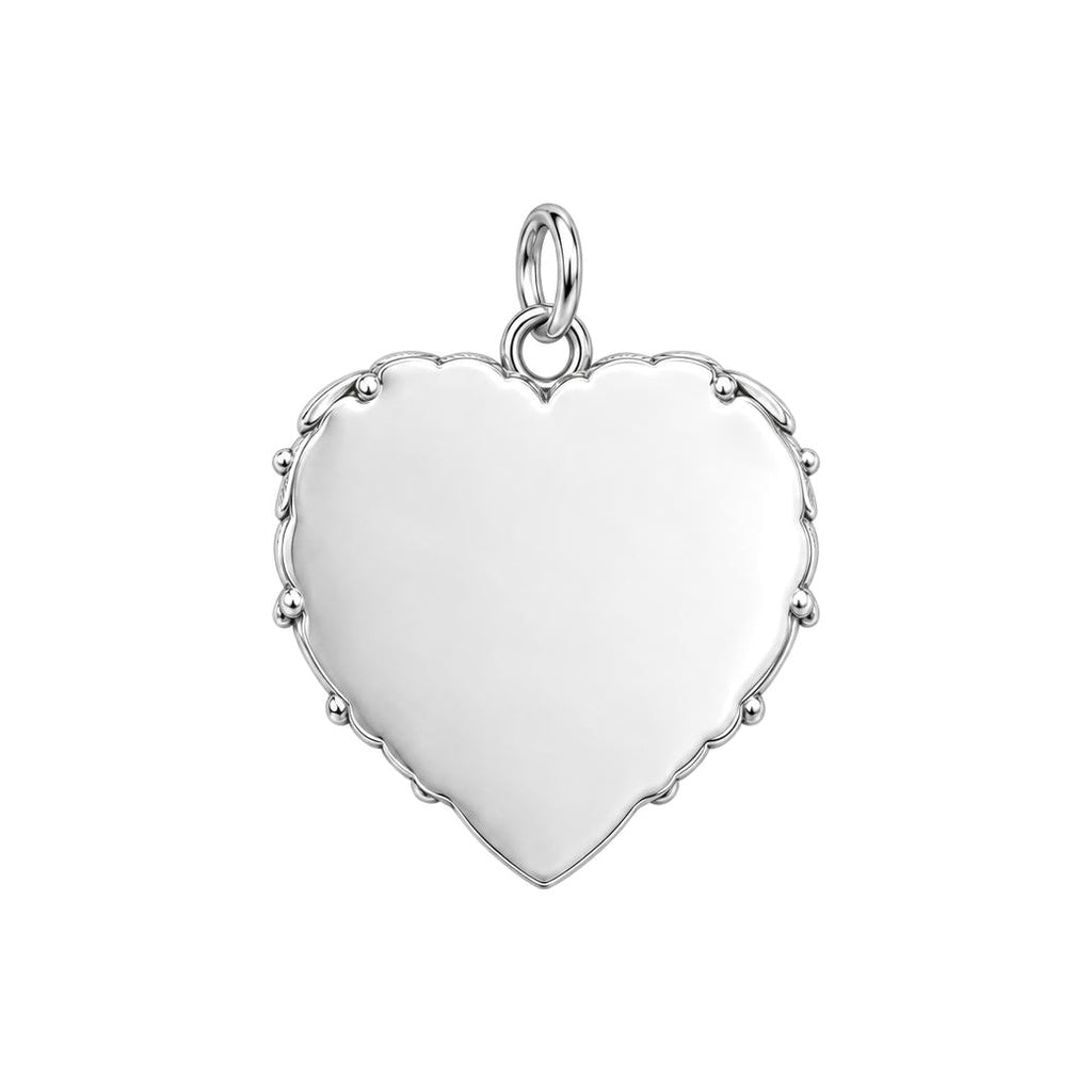 Always In My Heart Charm Bracelet – Personalized Memorial Gift – back of the charm, engraving area
