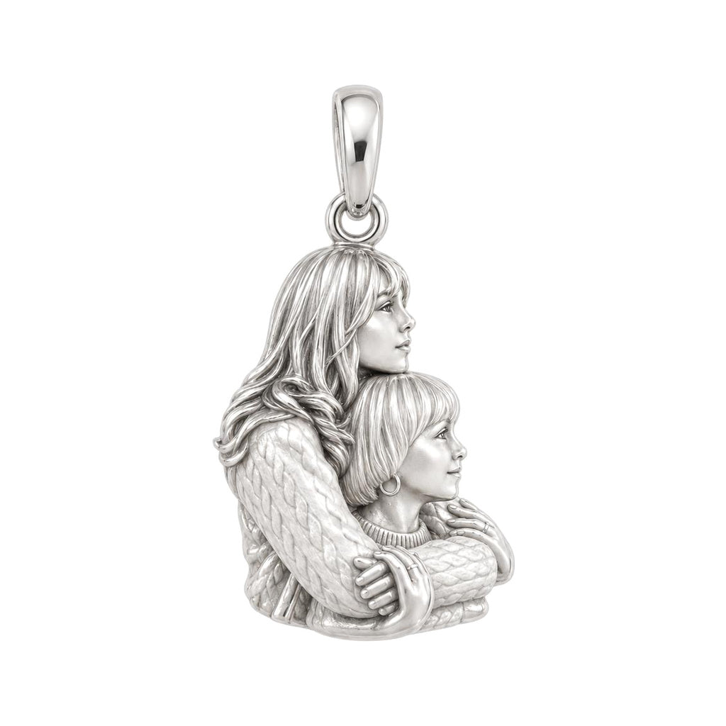 Always Lean On Me Charm Bracelet – Personalized Mom Gift – silver charm, front view