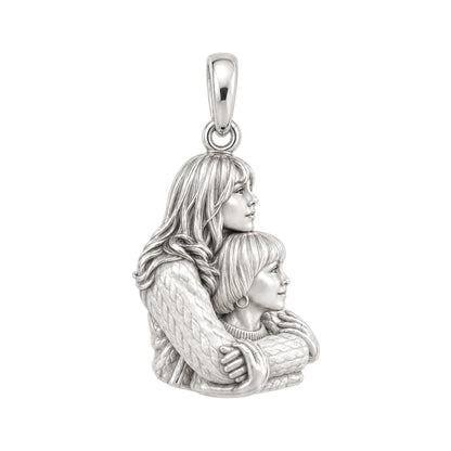 Always Lean On Me Charm Bracelet – Personalized Mom Gift – silver charm, front view