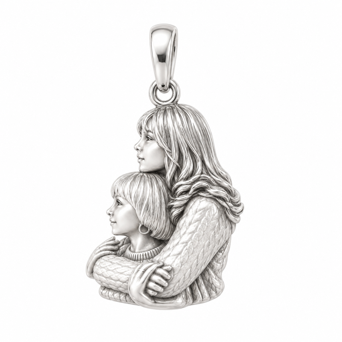 Always Lean On Me Charm Bracelet – Personalized Mom Gift – back of the charm, engraving area