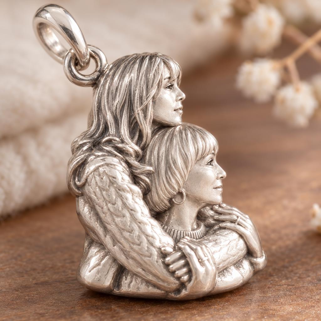Always Lean On Me Charm Bracelet – Personalized Mom Gift – macro detail of the charm