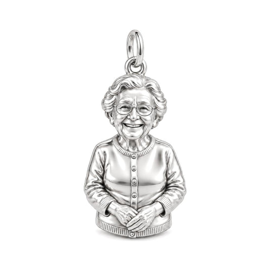 Always With Me Memorial Charm Bracelet – Personalized Gift – silver charm, front view