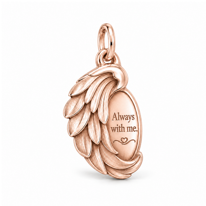 Always With Me Wing Charm — Rose Gold | charm-topics-remaining-444-2026-09-14 | topic-427