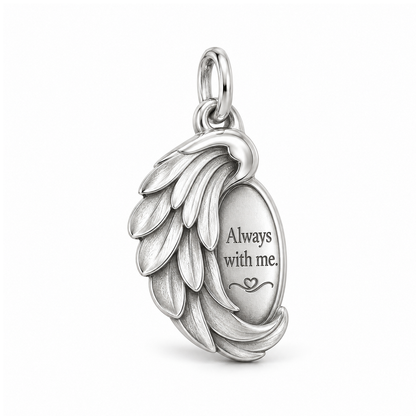 Always With Me Wing Charm — Silver | charm-topics-remaining-444-2026-09-14 | topic-427