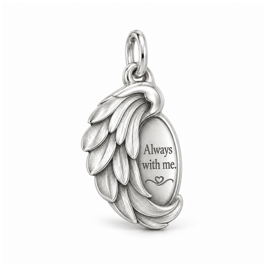 Always With Me Wing Charm — Silver | charm-topics-remaining-444-2026-09-14 | topic-427