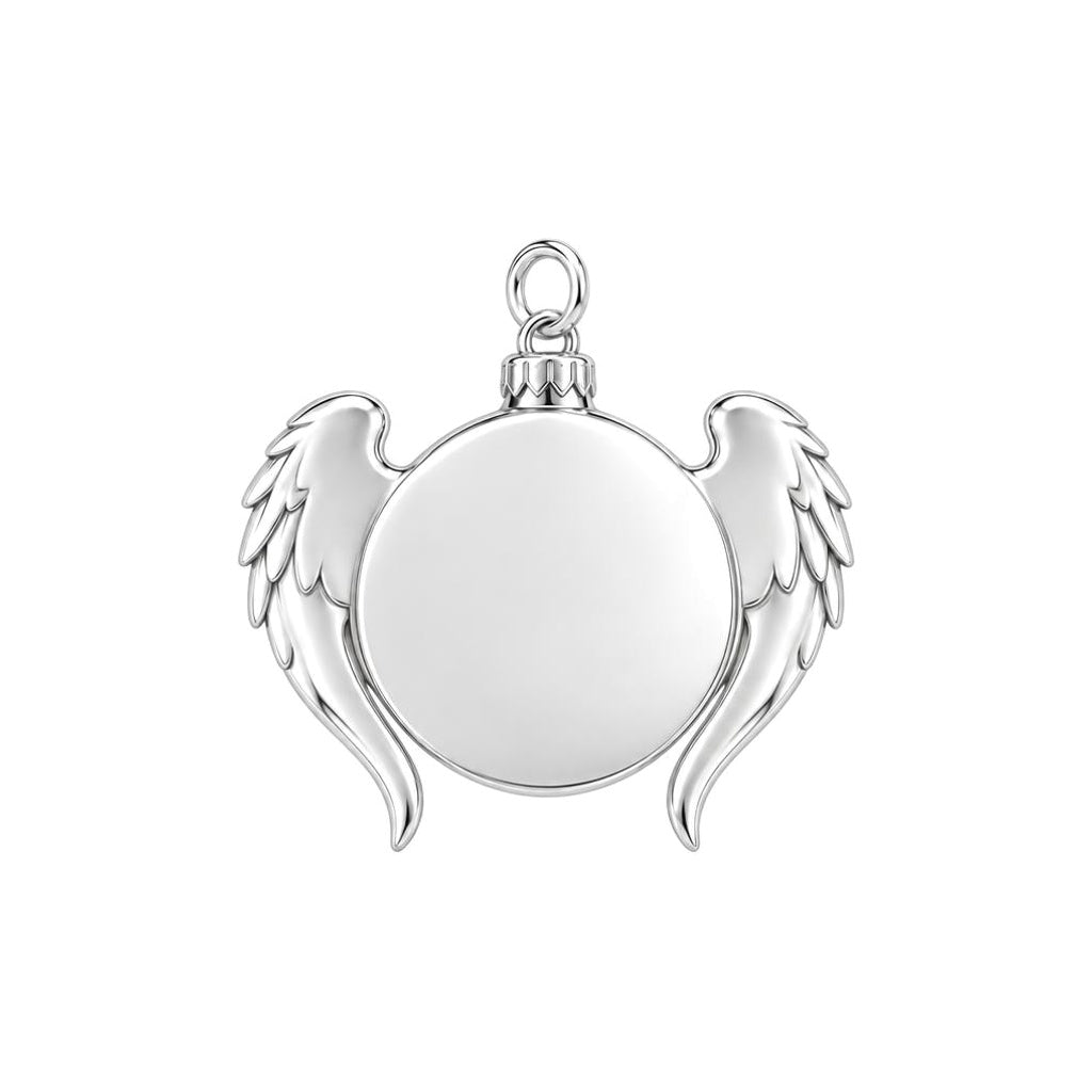 Always With You Angel Wings Charm Bracelet – Personalized Memorial – back of the charm, engraving area