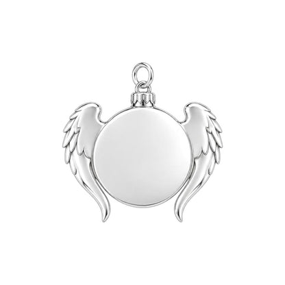 Always With You Angel Wings Charm Bracelet – Personalized Memorial – back of the charm, engraving area