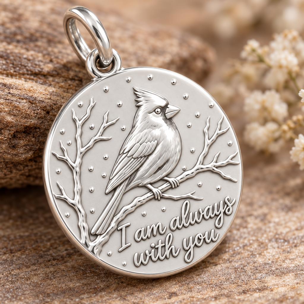 Always With You Cardinal Charm and Polyester Cord Bracelet Set