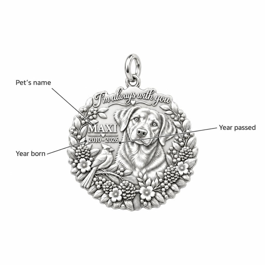 Always With You Cardinal Charm Bracelet – Personalized Dog Mom Gift – personalization guide