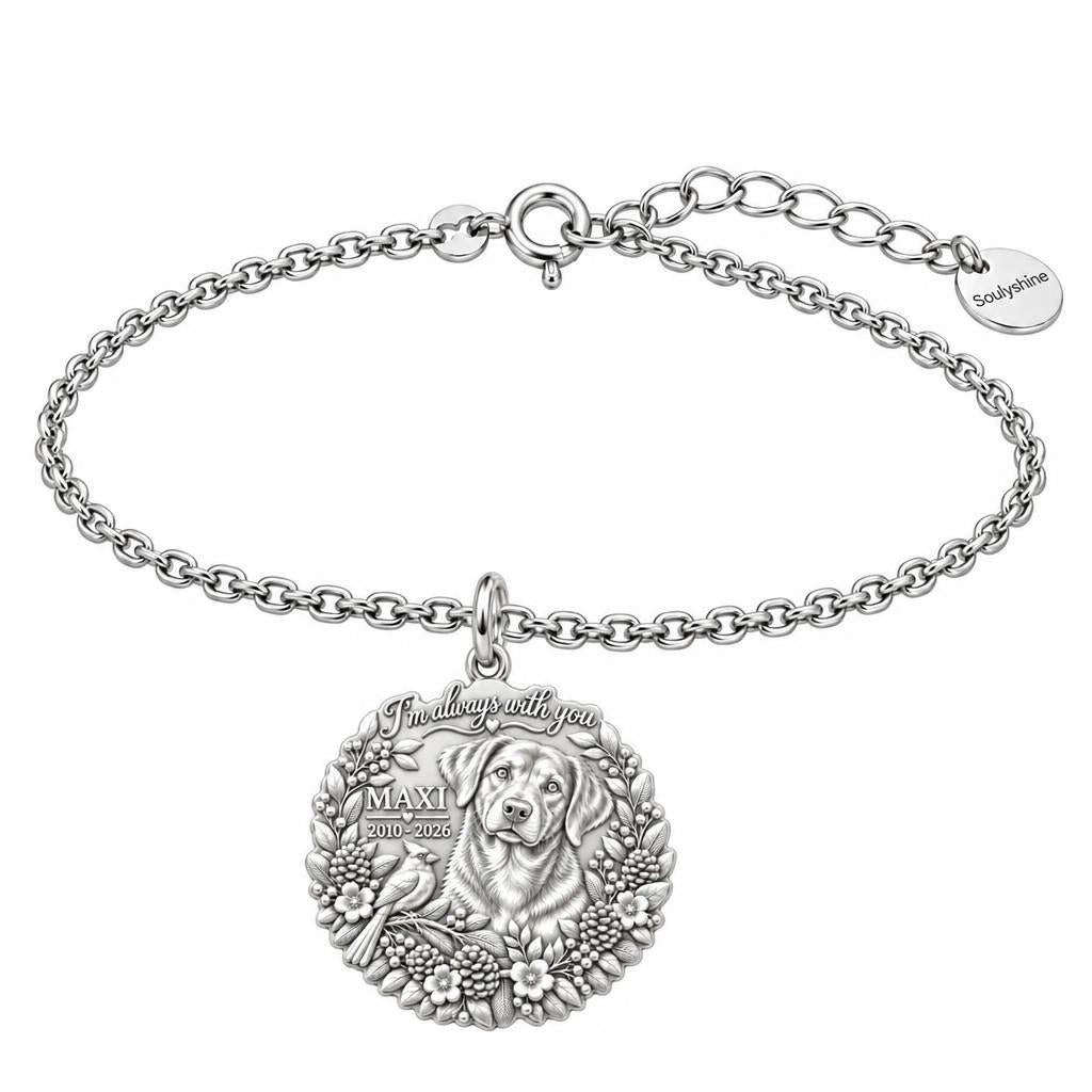Always With You Cardinal Charm Bracelet Set – silver, front view