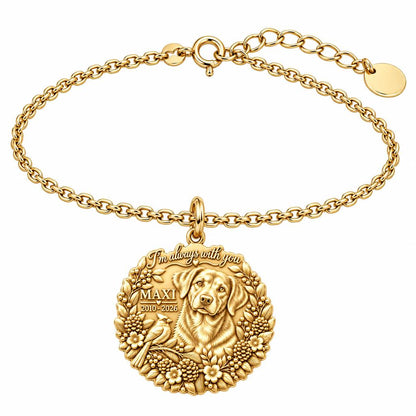 Always With You Cardinal Charm Bracelet Set – 18K gold, front view