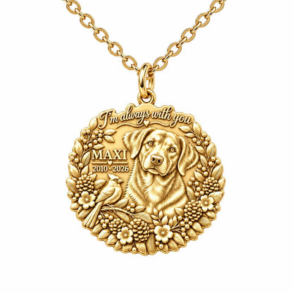 Always With You Cardinal Charm Necklace Set – 18K gold, front view