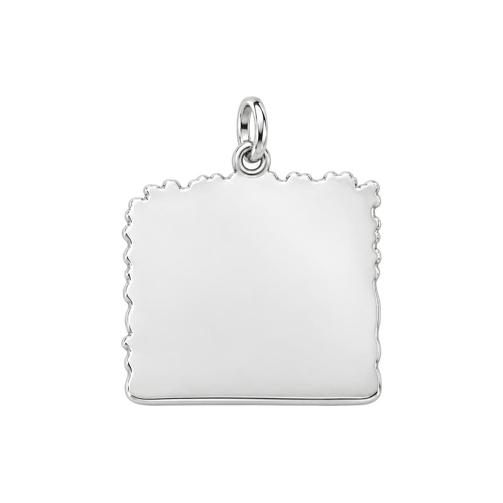 Always With You Portrait Charm Bracelet – Personalized Mom Gift – back of the charm, engraving area
