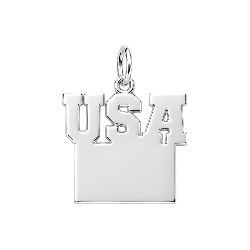 American Pride Charm Bracelet – Personalized Veteran Gift – back of the charm, engraving area