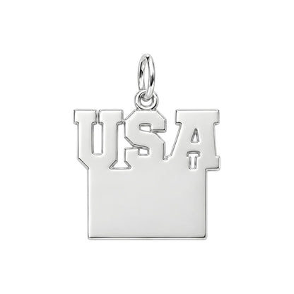 American Pride Charm Bracelet – Personalized Veteran Gift – back of the charm, engraving area