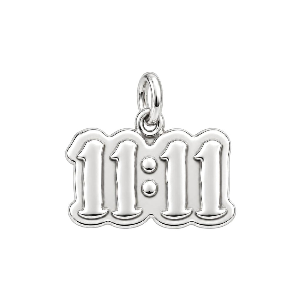 Angel Number Manifest Charm Bracelet – Personalized Bestie Gift – silver charm, front view