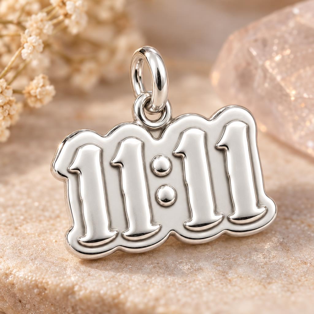 Angel Number Manifest Charm Bracelet – Personalized Bestie Gift – macro detail of the charm
