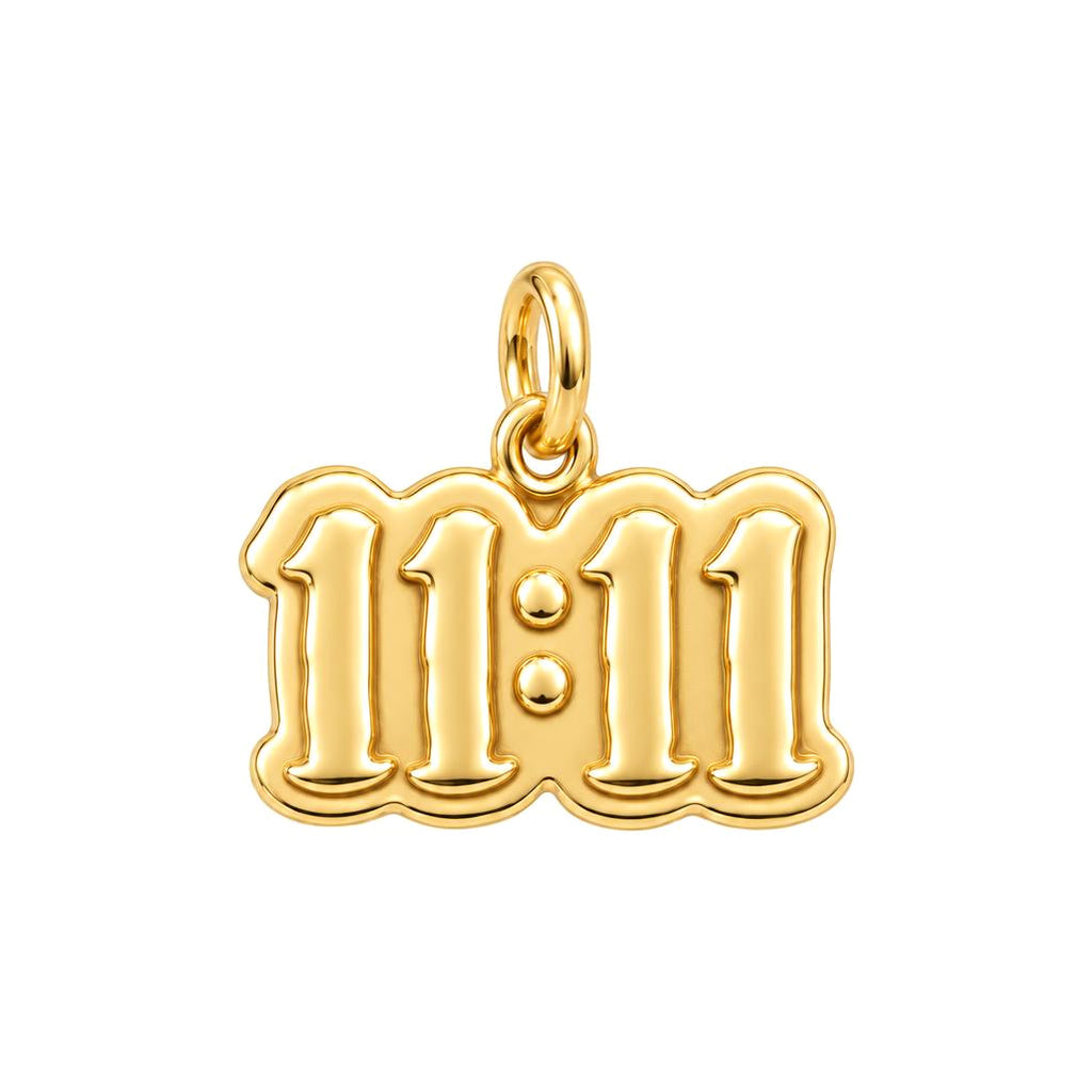 Angel Number Manifest Charm Bracelet – Personalized Bestie Gift – 18K gold charm, front view