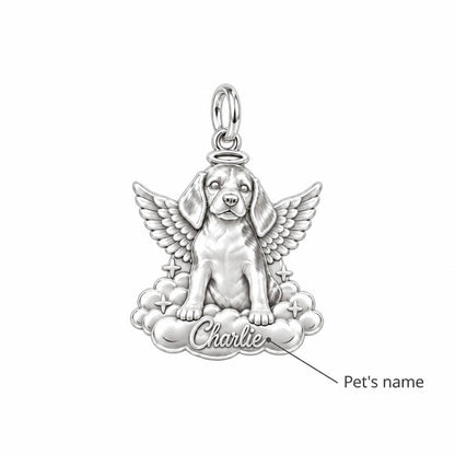 Angel Pup on Clouds Charm Bracelet – Personalized Dog Mom Gift – personalization guide