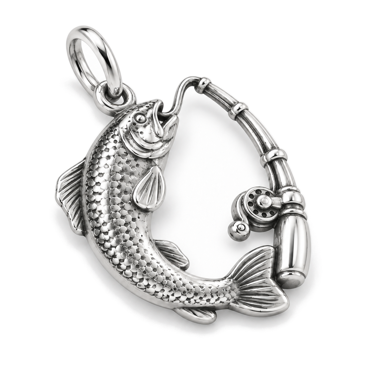 Angler's Catch Charm — Silver Super Macro | charm-topics-remaining-444-2026-09-14 | topic-267