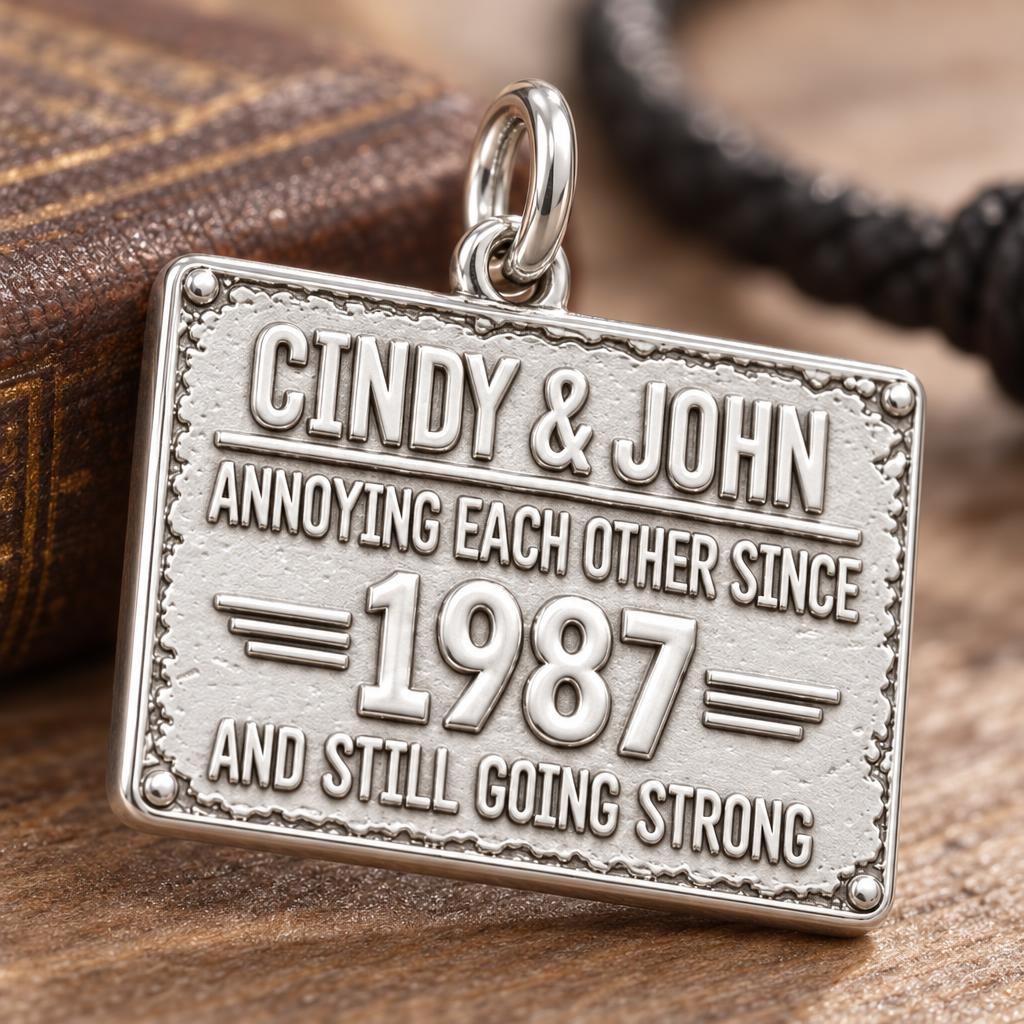 Annoying Each Other Since Charm and Polyester Cord Bracelet Set