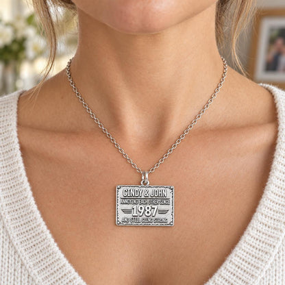 Annoying Each Other Since Charm Necklace Set – worn / in use
