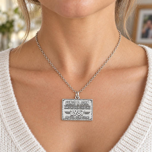 Annoying Each Other Since Charm Necklace Set – worn / in use