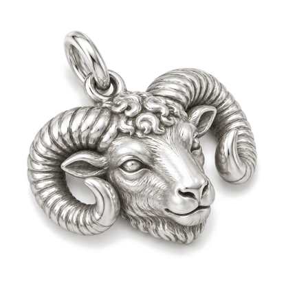Aries Ram Charm — Silver Super Macro | charm-topics-remaining-444-2026-09-14 | topic-056