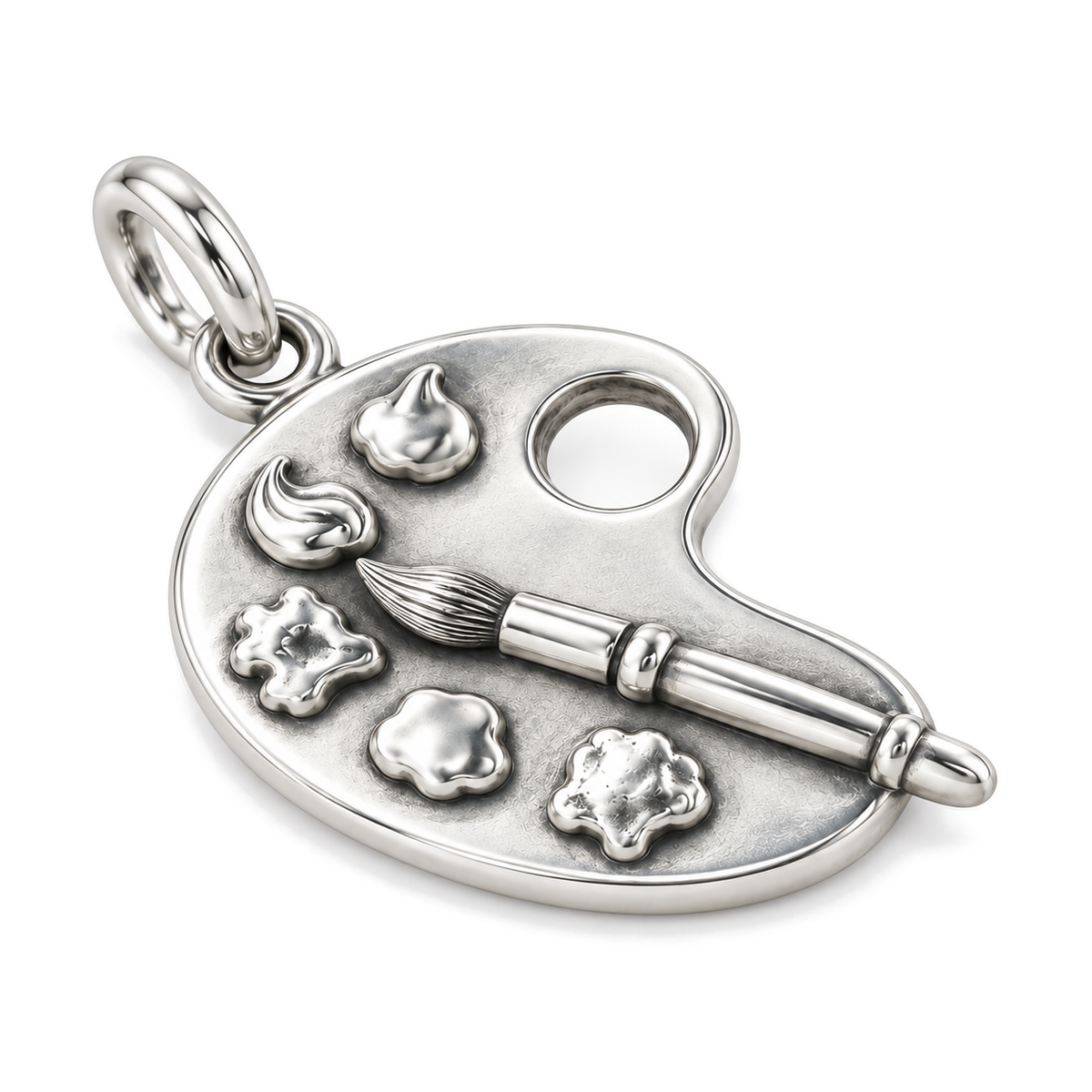 Artist's Palette Charm — Silver Super Macro | charm-topics-remaining-444-2026-09-14 | topic-262
