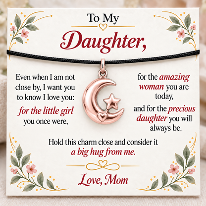 Moon and Star, Mom’s Hug from Afar — Main image, rose gold finish