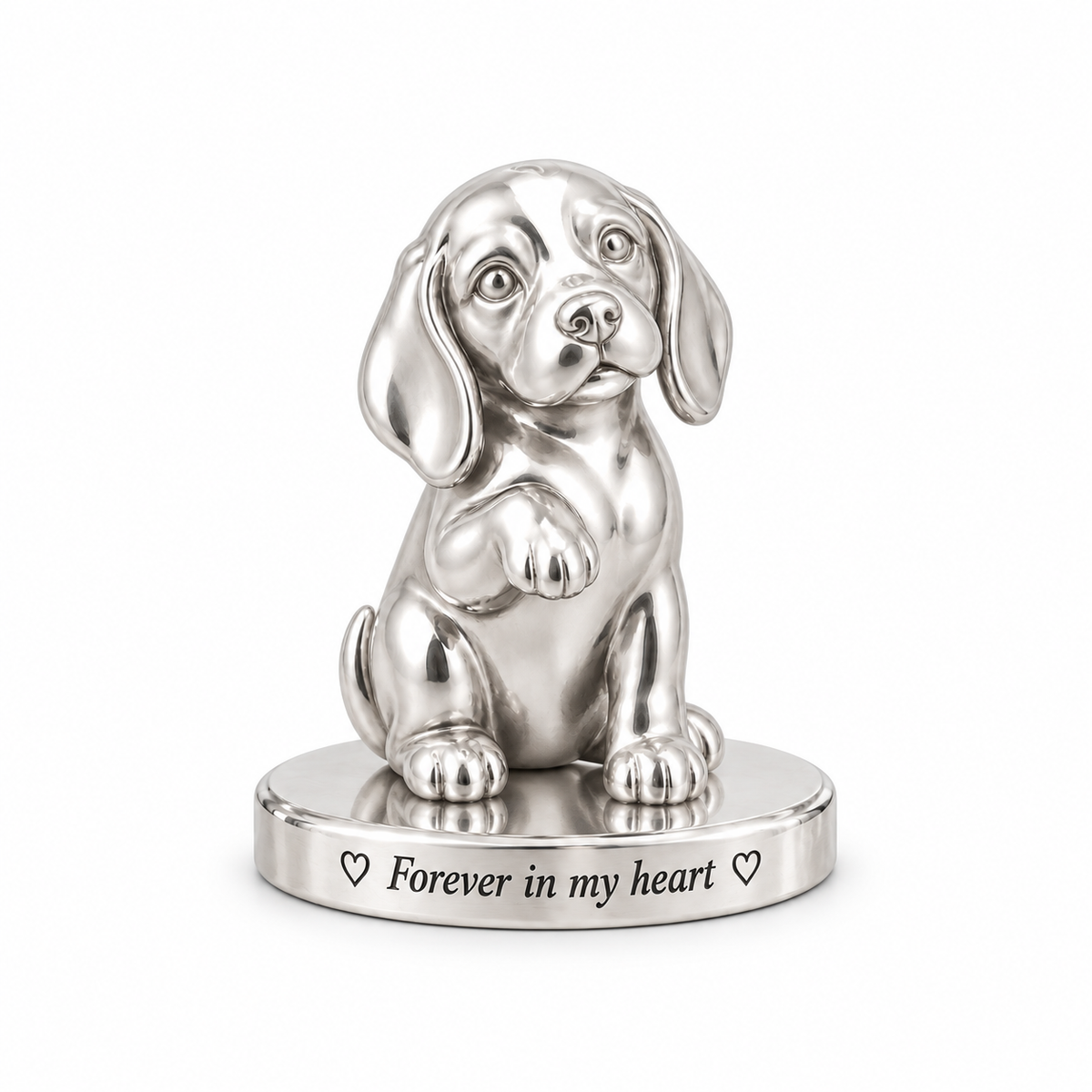 Baby Beagle memorial plaque — Silver Plated — Soulyshine