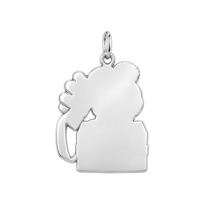 Baby's First Gift Box Charm Bracelet – Personalized Mom Gift – back of the charm, engraving area