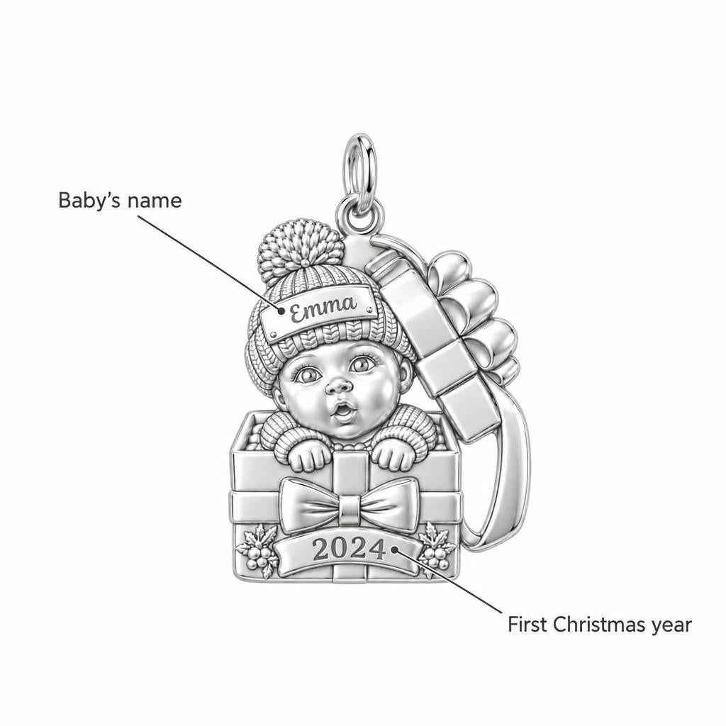 Baby's First Gift Box Charm Bracelet – Personalized Mom Gift – personalization guide