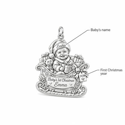 Baby's First Sleigh Ride Charm Bracelet – Personalized Mom Gift – personalization guide
