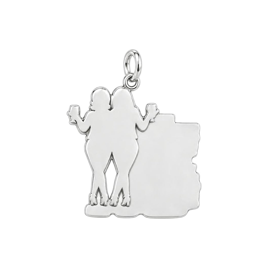 Badass Daughter Storm Charm Bracelet – Personalized Daughter Gift – back of the charm, engraving area