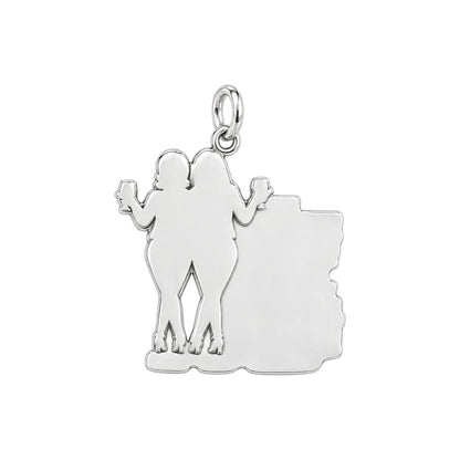 Badass Daughter Storm Charm Bracelet – Personalized Daughter Gift – back of the charm, engraving area